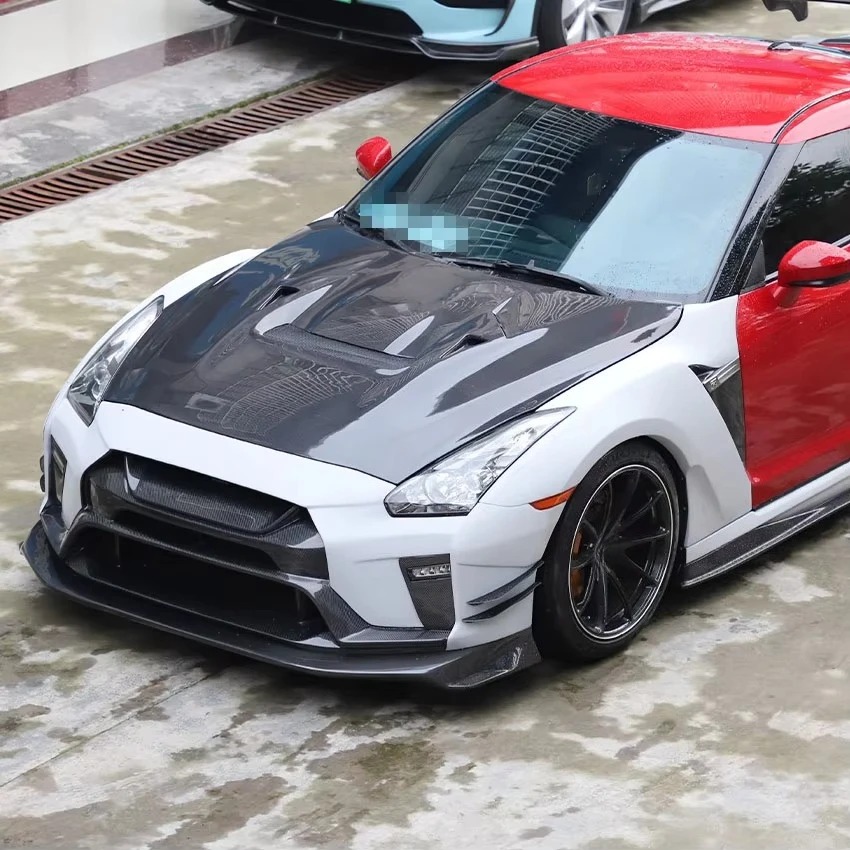 Auto Parts Vari Style Carbon Fiber Bonnet Hood For GTR R35 Body Kit 2008-2016